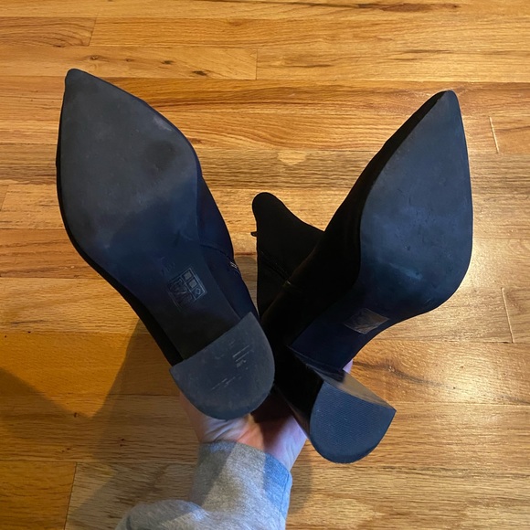 JEFFREY CAMPBELL BLACK FABRIC HEELED BOOTIES - Picture 5 of 6